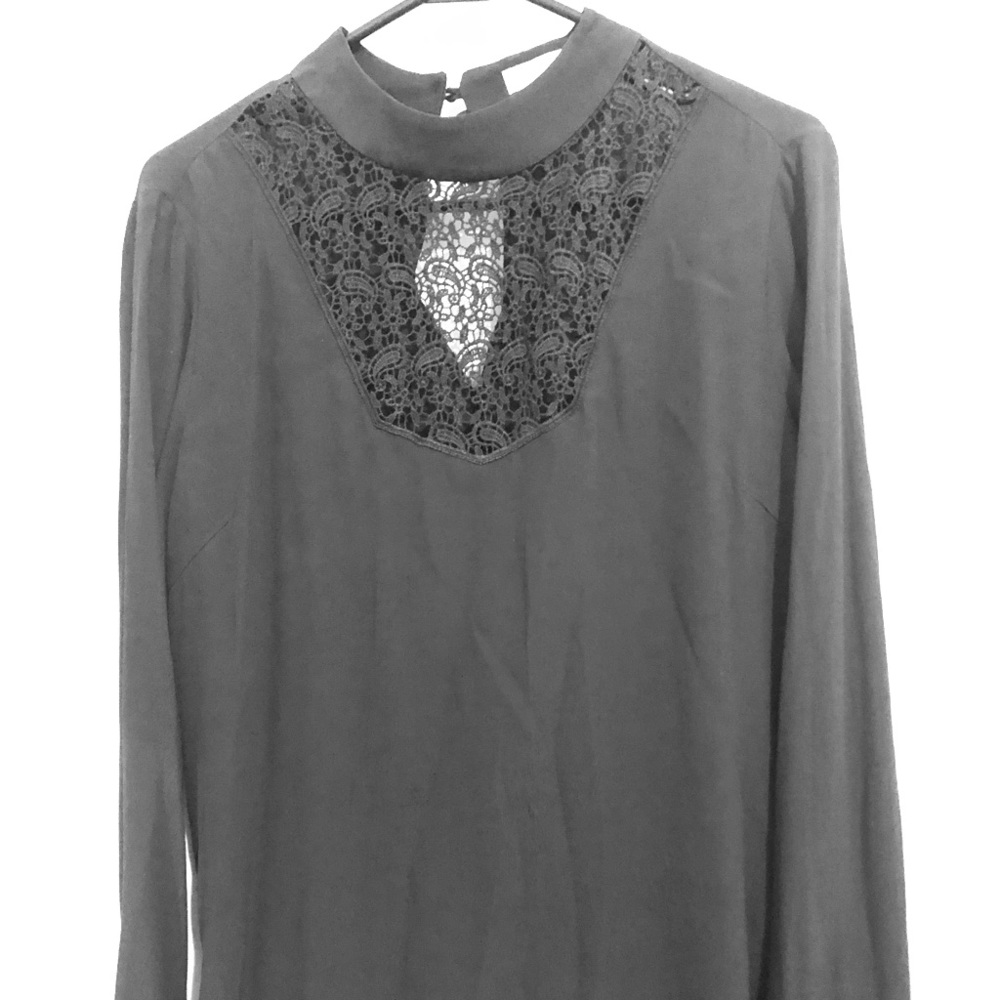 GXF lace and rayon blouse - dark green